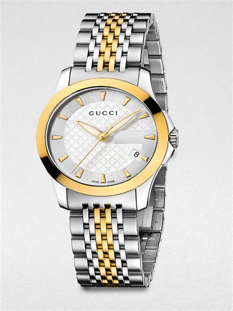 ladies gucci slim stainless steel watch|gucci stainless steel bracelet watch.